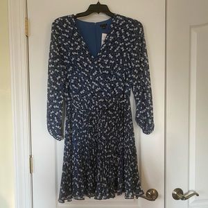 Ann Taylor Blue/White Floral Dress
